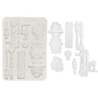 Stamperia Silicone Mould A5 - Gardens of Time Clocks and Tubes