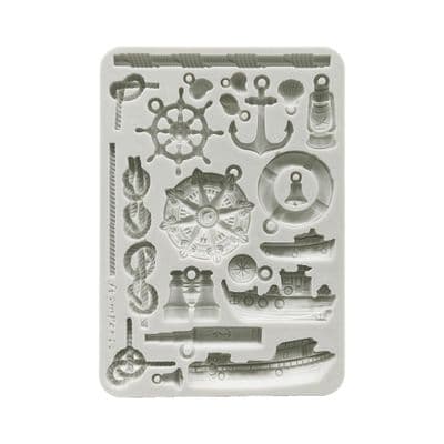 Stamperia Silicone Mould A5 - Silent Sea Rudders and Boats