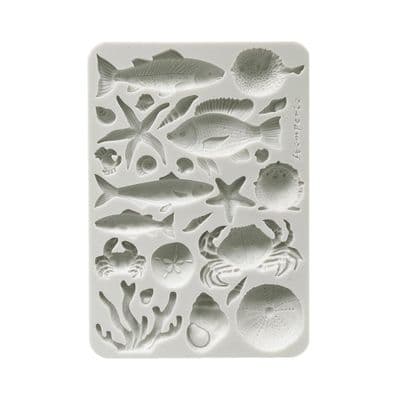 Stamperia Silicone Mould A5 - Silent Sea Shells and Fish
