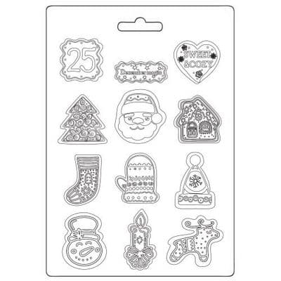 Stamperia Soft Mould A5 - Candy Christmas Elements