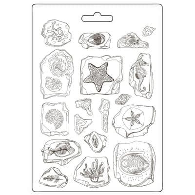 Stamperia Soft Mould A5 - Silent Sea Fossils