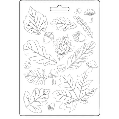 Stamperia Soft Mould A5 - Whispering Woods Leaves