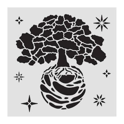 Stamperia Thick Stencil - A New Beginning The World Tree