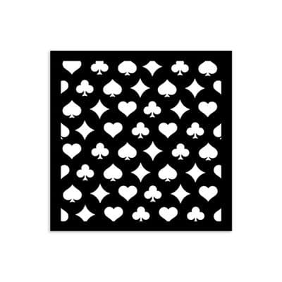 Stamperia Thick Stencil - Alice in Christmas - Poker Cards