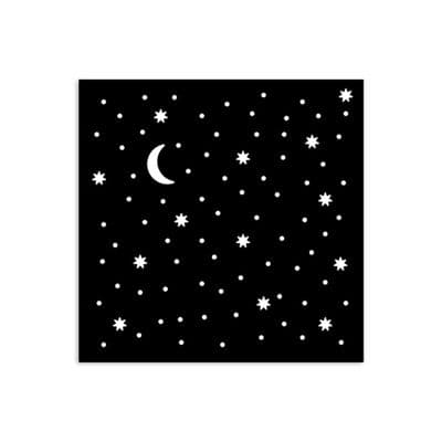 Stamperia Thick Stencil - Alice in Christmas - Stars and Moon