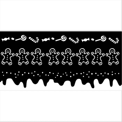 Stamperia Thick Stencil - Candy Christmas Stripes