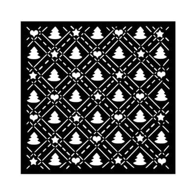 Stamperia Thick Stencil - Candy Christmas  - Tree Pattern