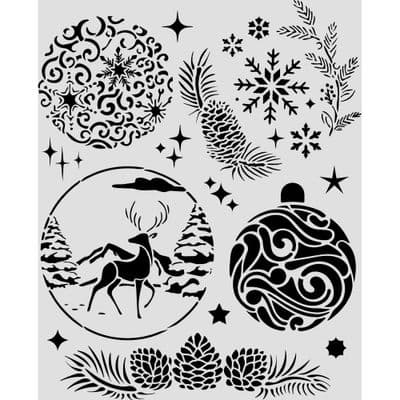 Stamperia Thick Stencil - Christmas Balls