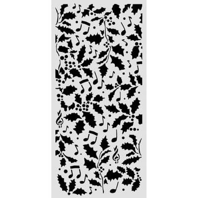 Stamperia Thick Stencil - Christmas Holly and Leaves