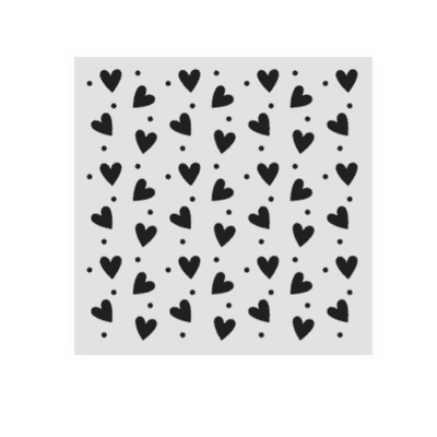 Stamperia Thick Stencil - Family Heart Texture