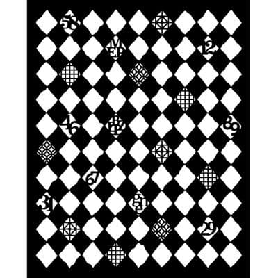 Stamperia Thick Stencil - Furry Friends Rhombus Pattern