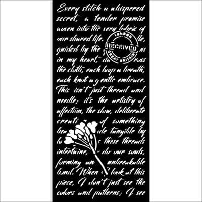 Stamperia Thick Stencil - Quiet Days Manuscript