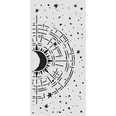 Stamperia Thick Stencil - Secret Diary Cosmic Compass