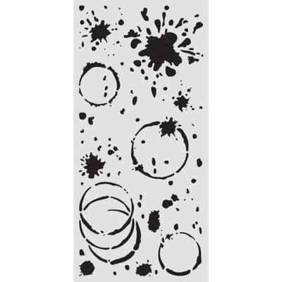 Stamperia Thick Stencil - Secret Diary Ink Splatter