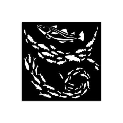 Stamperia Thick Stencil - Silent Sea - Fish