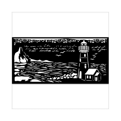 Stamperia Thick Stencil - Silent Sea - Lighthouse