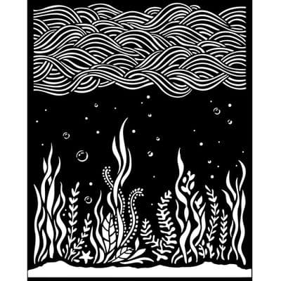 Produktbild von Stamperia - Thick Stencils For Scrapbooks, Albums, Cards, Bullet Journalling, And More, Flexible Material, Easy To Clean, Perfect For Hobbies, Crafts And Gifting (Silent Sea, Fish