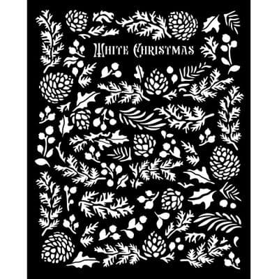 Stamperia Thick Stencil - The Owl’s House Pine Cones