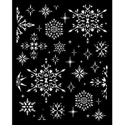 Stamperia Thick Stencil - The Owl’s House Snowflakes