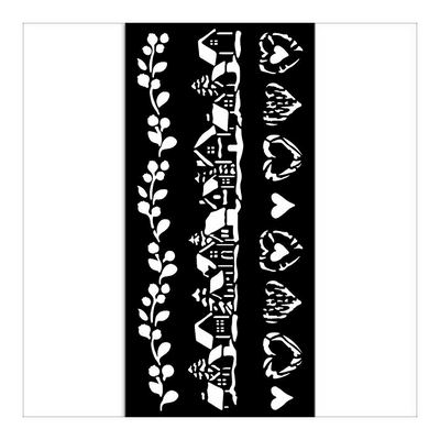 Stamperia Thick Stencil - The Owl’s House Stripes