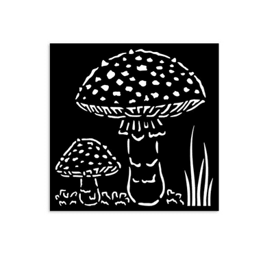 Stamperia Thick Stencil - Whispering Woods - Mushrooms