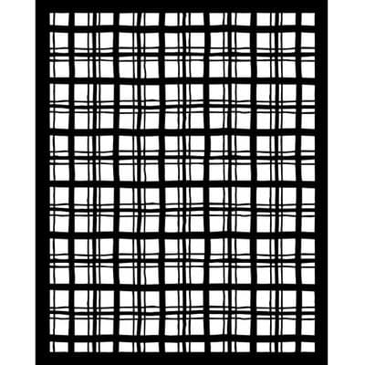 Stamperia Thick Stencil - Whispering Woods Tartan Pattern