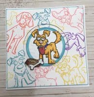 Stampers Anonymous/Tim Holtz - Cling Mount Stamp Set - Crazy Dogs - CMS271