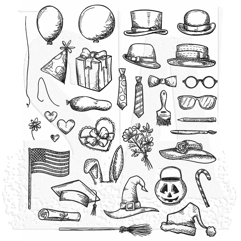 Stampers Anonymous/Tim Holtz - Cling Mount Stamp Set - Crazy