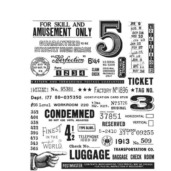 Stampers Anonymous Tim Holtz - Cling Mount Stamp Set - Eccentric