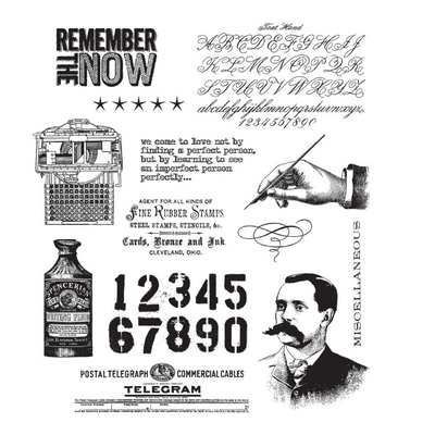 Stampers Anonymous Tim Holtz - Cling Mount Stamp Set - Merchantile CMS189