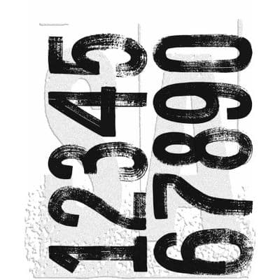 Stampers Anonymous Tim Holtz - Cling Mount Stamp Set - Paint By Number CMS483