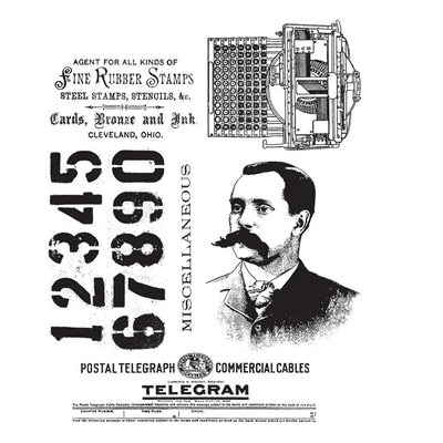 Stampers Anonymous Tim Holtz - Cling Mount Stamp Set - Purveyor CMS187