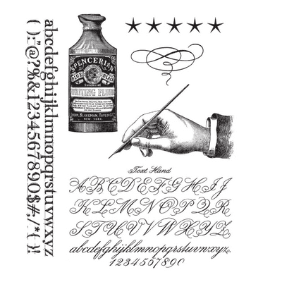 Stampers Anonymous Tim Holtz - Cling Mount Stamp Set - Typography CMS188