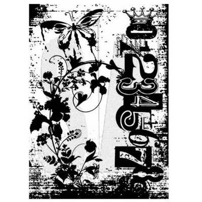 Stampers Anonymous Tim Holtz Components Cling Mount Stamp - Fairy Garden