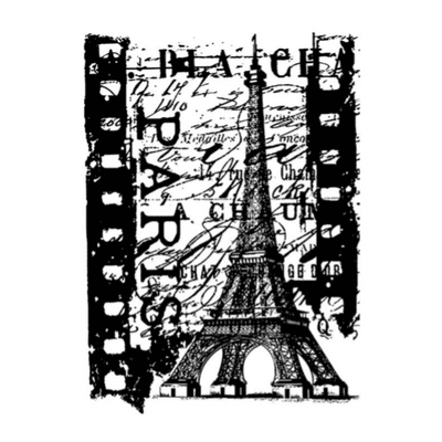 Stampers Anonymous Tim Holtz Components Cling Mount Stamp - Paris Film