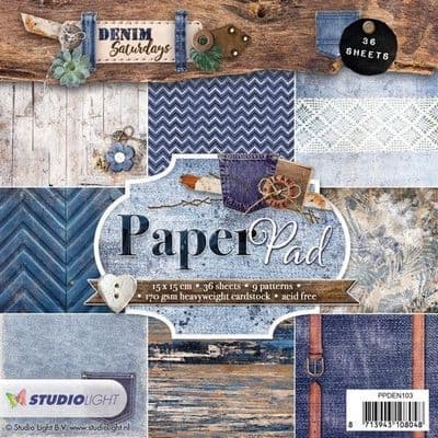 Studio Light 6x6 Paper Pad - Denim Saturdays nr.103