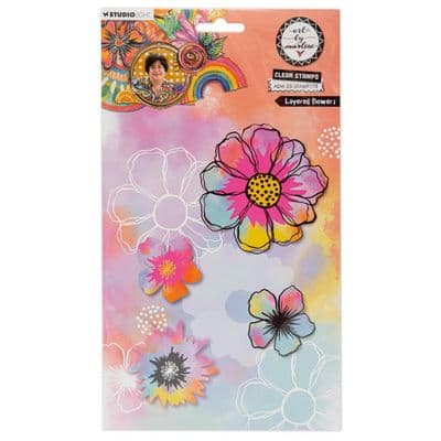Studio Light Art by Marlene Clear Stamp - nr. 778 Layered Flowers
