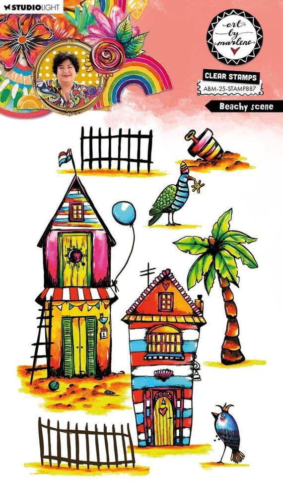Studio Light Art by Marlene Clear Stamp - nr. 887 Beachy Scenes