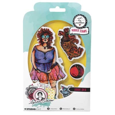 Studio Light Art By Marlene Cling Stamp Signature Collection nr. 701 - Doggie Diva