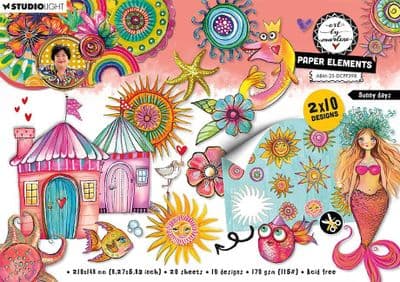 Studio Light Art by Marlene - Designer Die-cut Paper Pad Sunny Days Nr.398