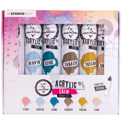 Studio Light Art By Marlene Essentials Acrylic Paint Set - Calm