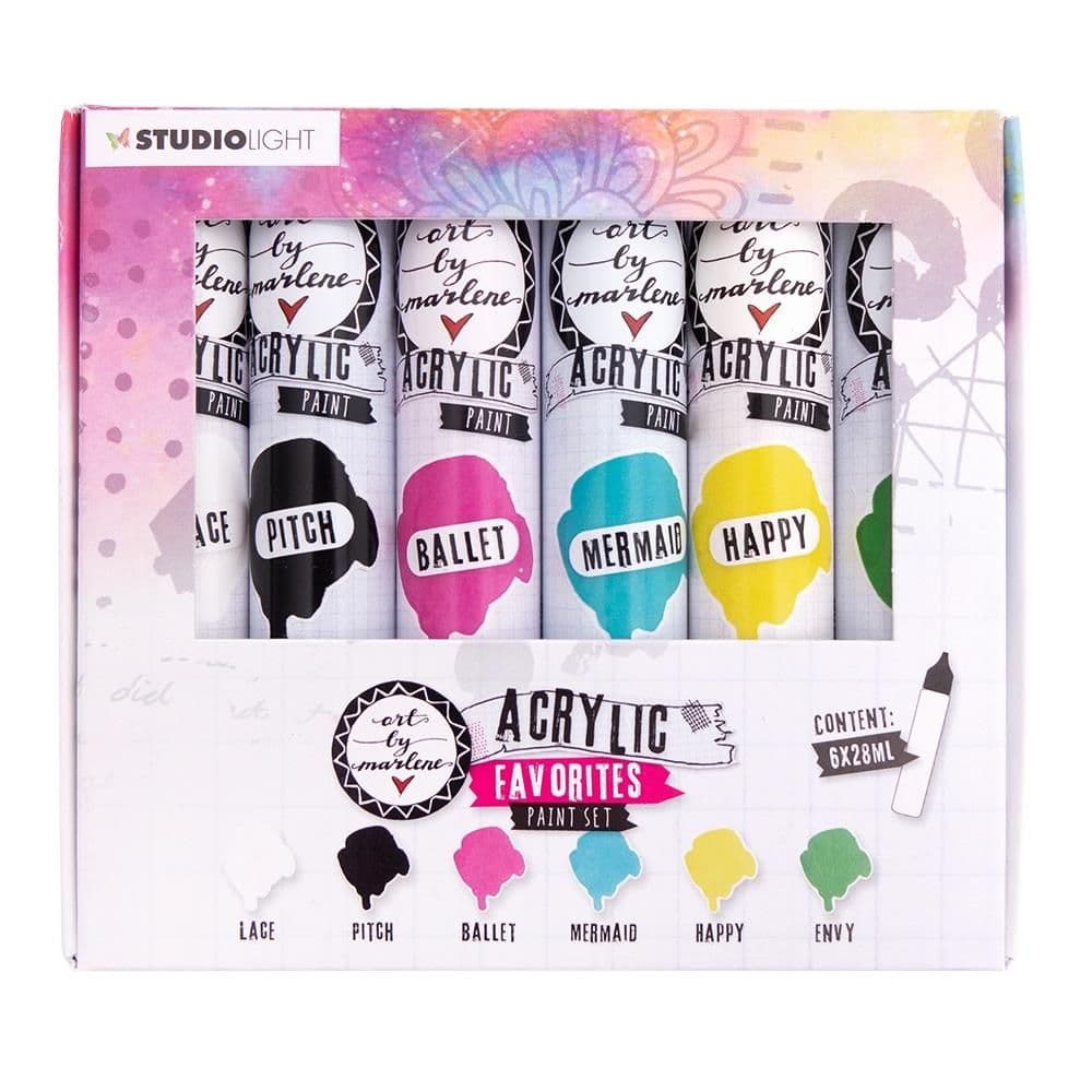 Studio Light Art By Marlene Essentials Acrylic Paint Set Favorites
