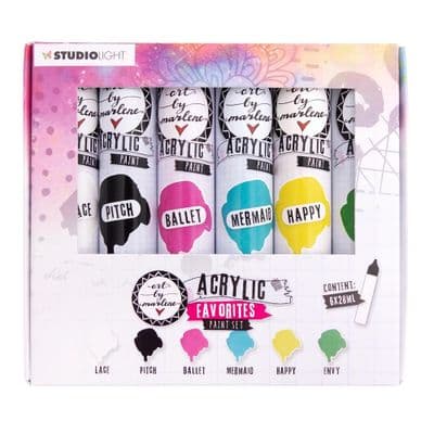 Studio Light Art By Marlene Essentials Acrylic Paint Set - Favorites