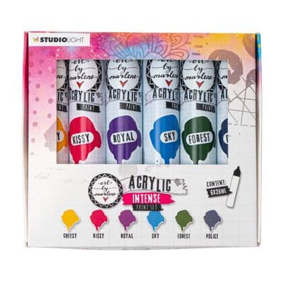 Studio Light Art By Marlene Essentials Acrylic Paint Set - Intense