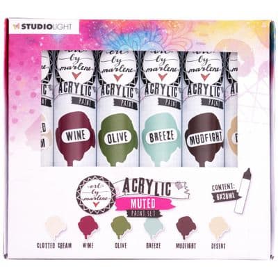 Studio Light Art By Marlene Essentials Acrylic Paint Set - Muted