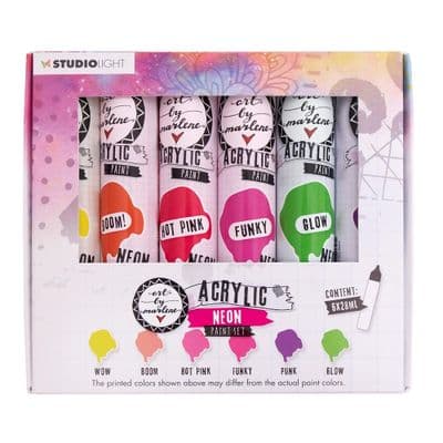 Studio Light Art By Marlene Essentials Acrylic Paint Set - Neon