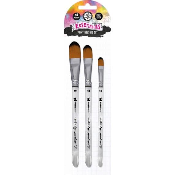 Studio Light Art By Marlene Essentials Paint Brushes Set - Filbert (3pcs)