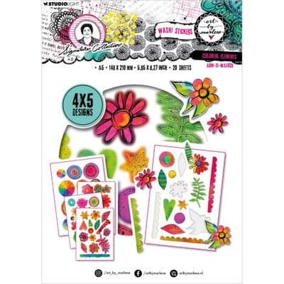 Studio Light Art By Marlene - Washi Sticker Sheets nr.28 - Colorful Elements