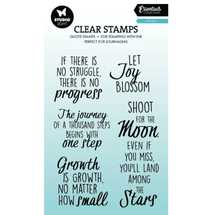 Studio Light Clear Stamp - Quotes - Growth Essentials nr 926