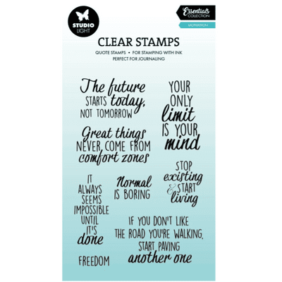 Studio Light Clear Stamp - Quotes - Motivation Essentials nr.928